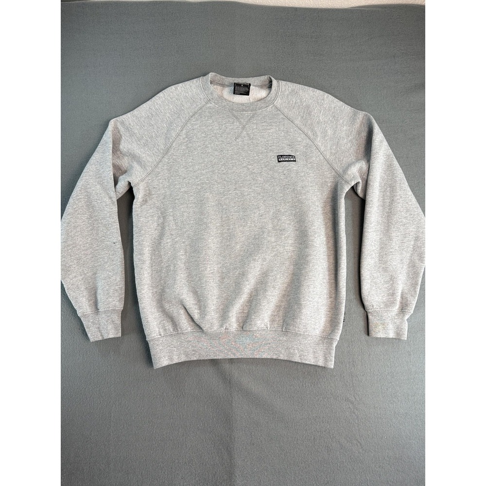 Florence Marine X Sweatshirt Mens Small Gray Fleece Crew Neck Pullover Marine